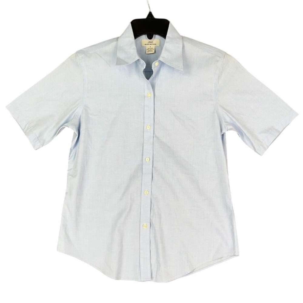 Brooks Brothers Non Iron Dress Shirt Girls 6 School Uniform Cotton Short Sleeve‎